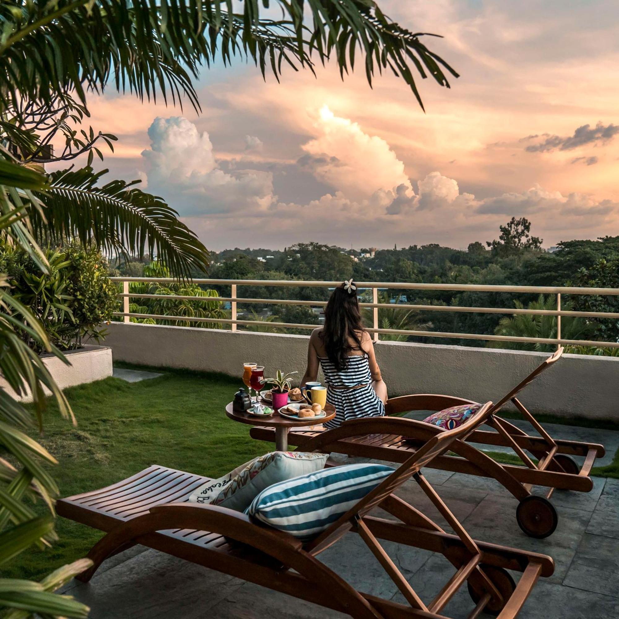 班加罗尔mg路凯悦中心酒店 外观 照片 Rooftop view of the hotel